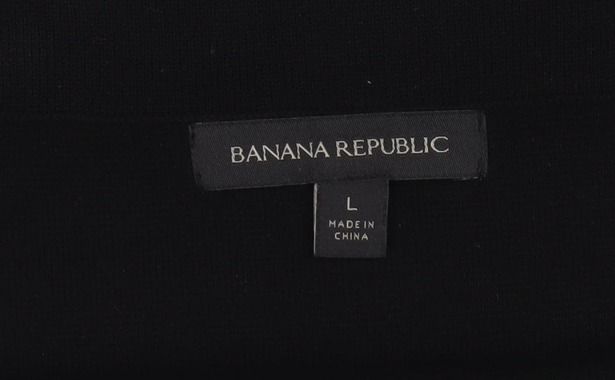 Banana Republic Womens Black L Knit Stretch Pencil Skirt