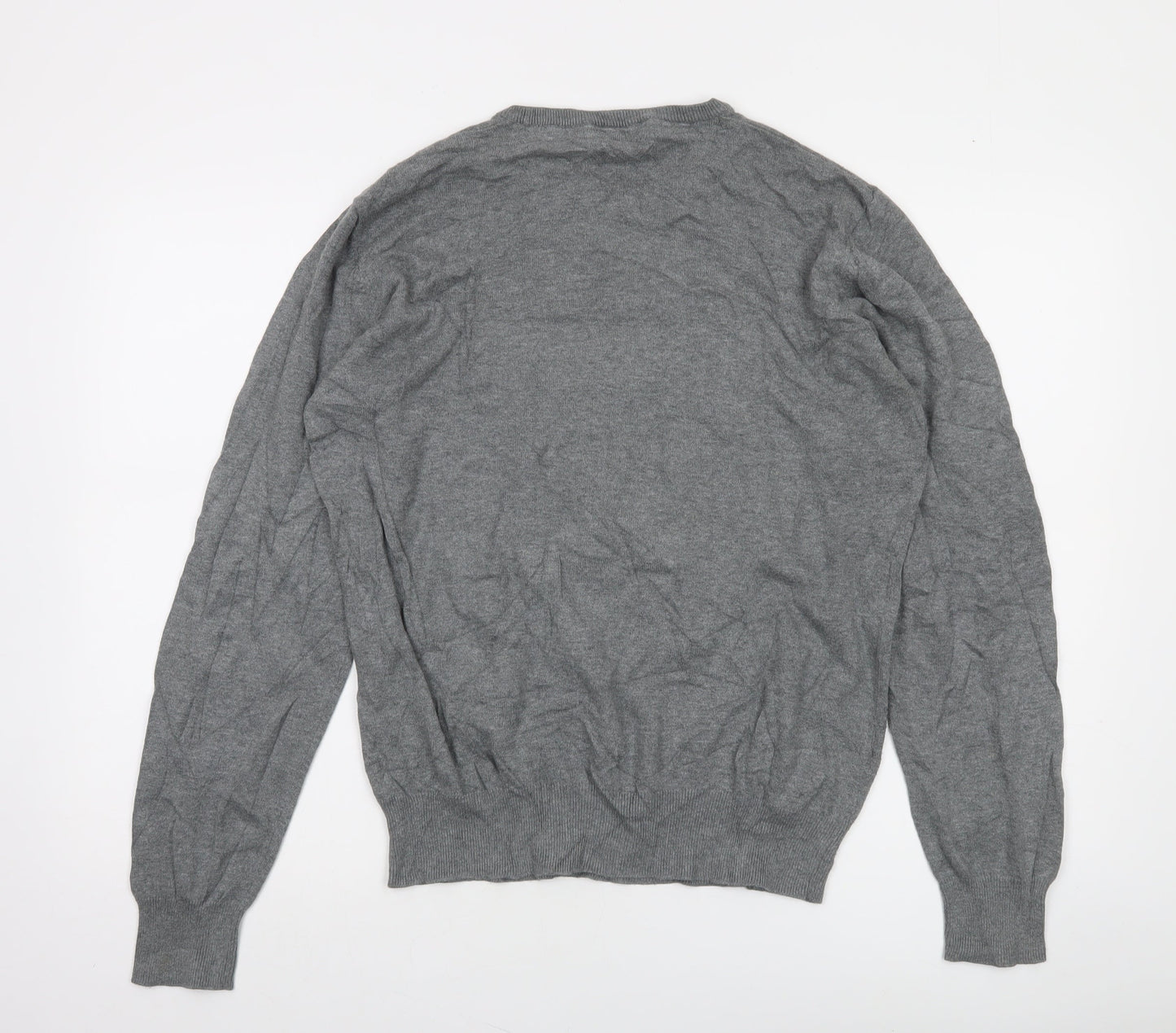 Whoopie Loopie Men's Grey Cotton Pullover Jumper L Malibu Embroidered