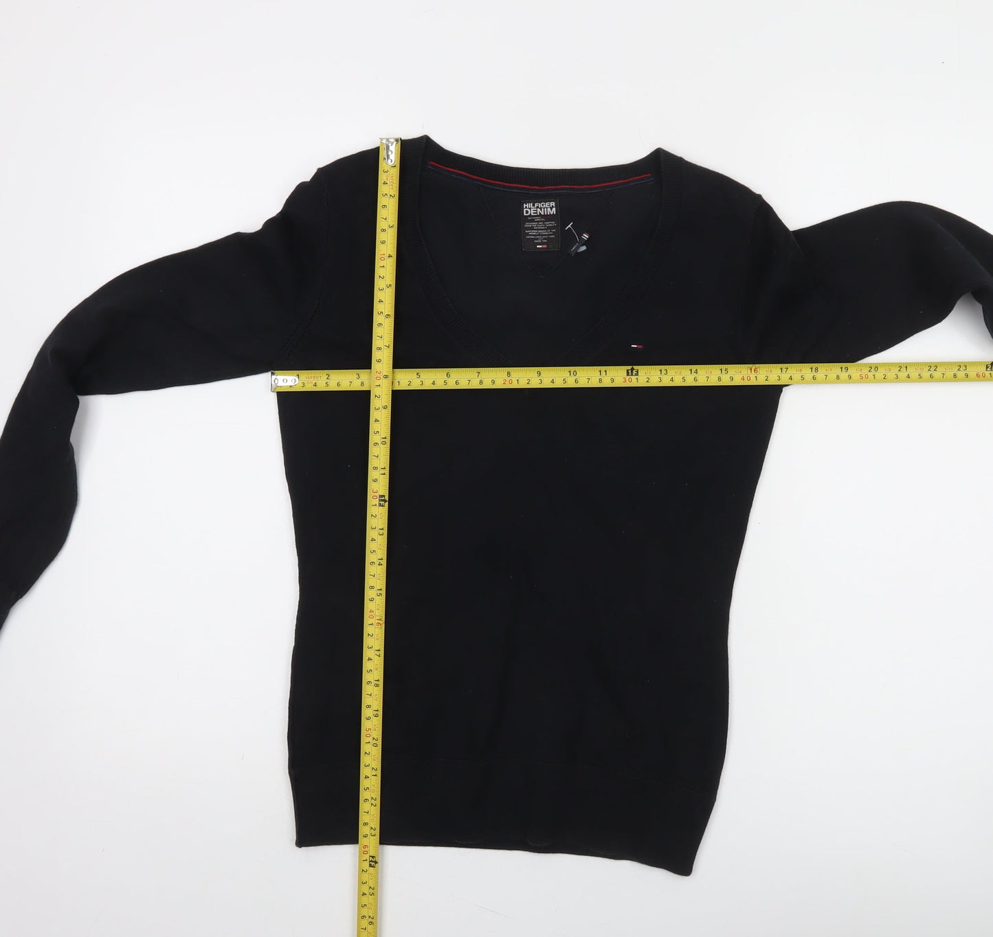 Womens UK Size S Tommy Hilfiger Black Pullover Jumper