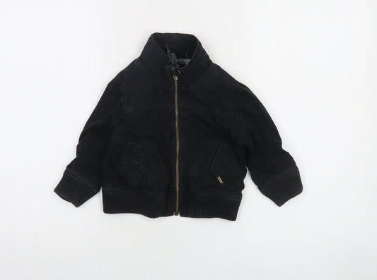 Timberland Boys Black 18 Months Bomber Jacket 100% Cotton Zip Up