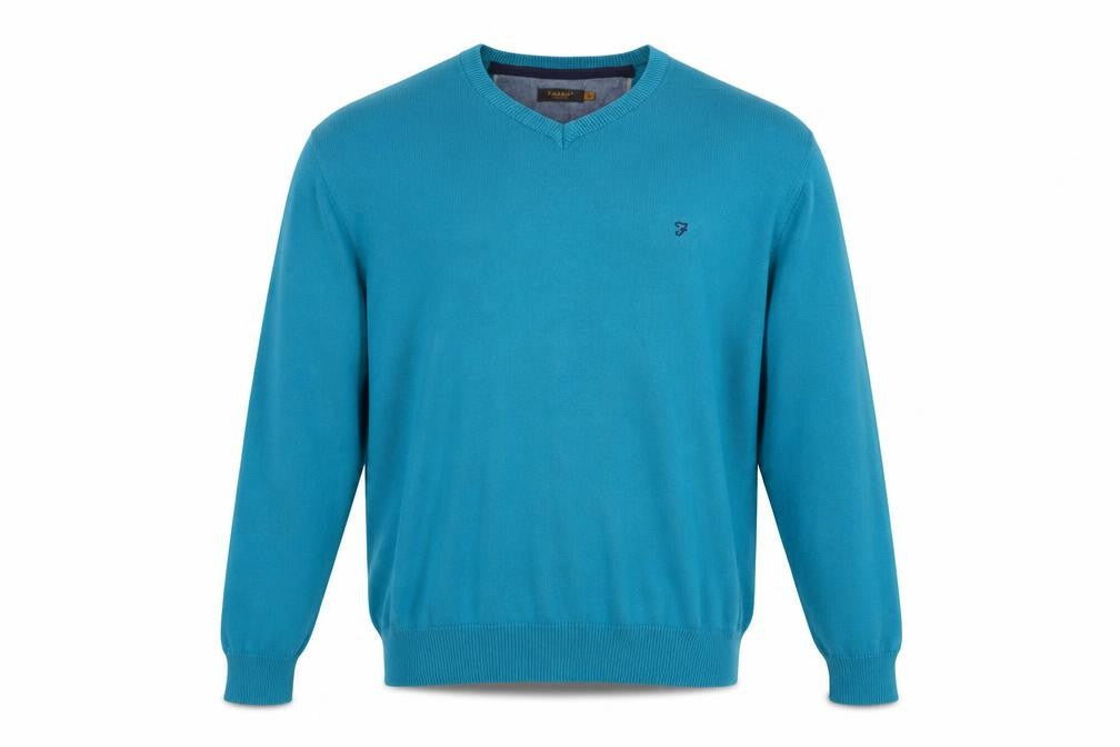 Mens UK Size L Farah Blue Pullover Jumper