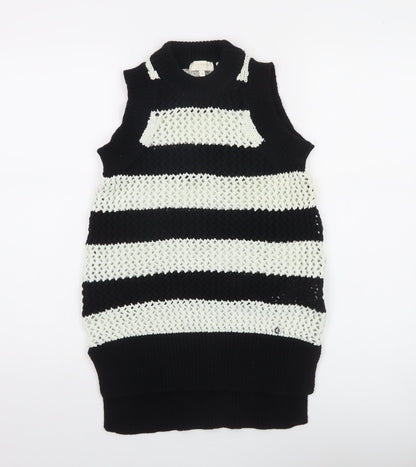 Ted Baker Women's Black & White Sleeveless Knit Vest Jumper Size XS
