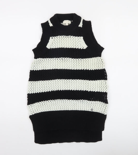 Ted Baker Women's Black & White Sleeveless Knit Vest Jumper Size XS