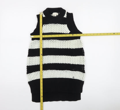 Ted Baker Women's Black & White Sleeveless Knit Vest Jumper Size XS
