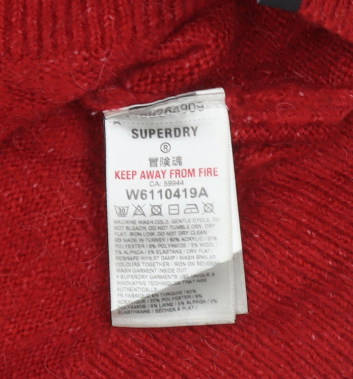 Womens UK Size 10 Superdry Red Pullover Jumper