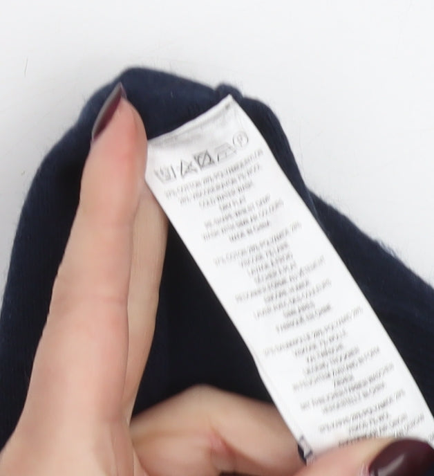 French Connection Women's Blue Cotton Blend Cardigan L