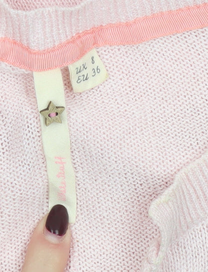 Mamas & Papas Women’s Pink Wool Blend 3/4 Sleeve Tunic Jumper Size 8