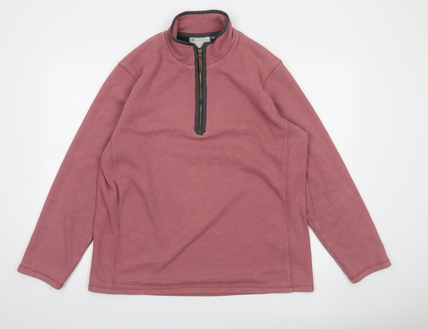 Mens UK Size L Mountain Warehouse Pink Henley Sweatshirt