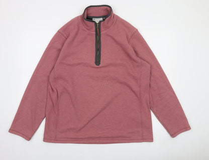Mens UK Size L Mountain Warehouse Pink Henley Sweatshirt