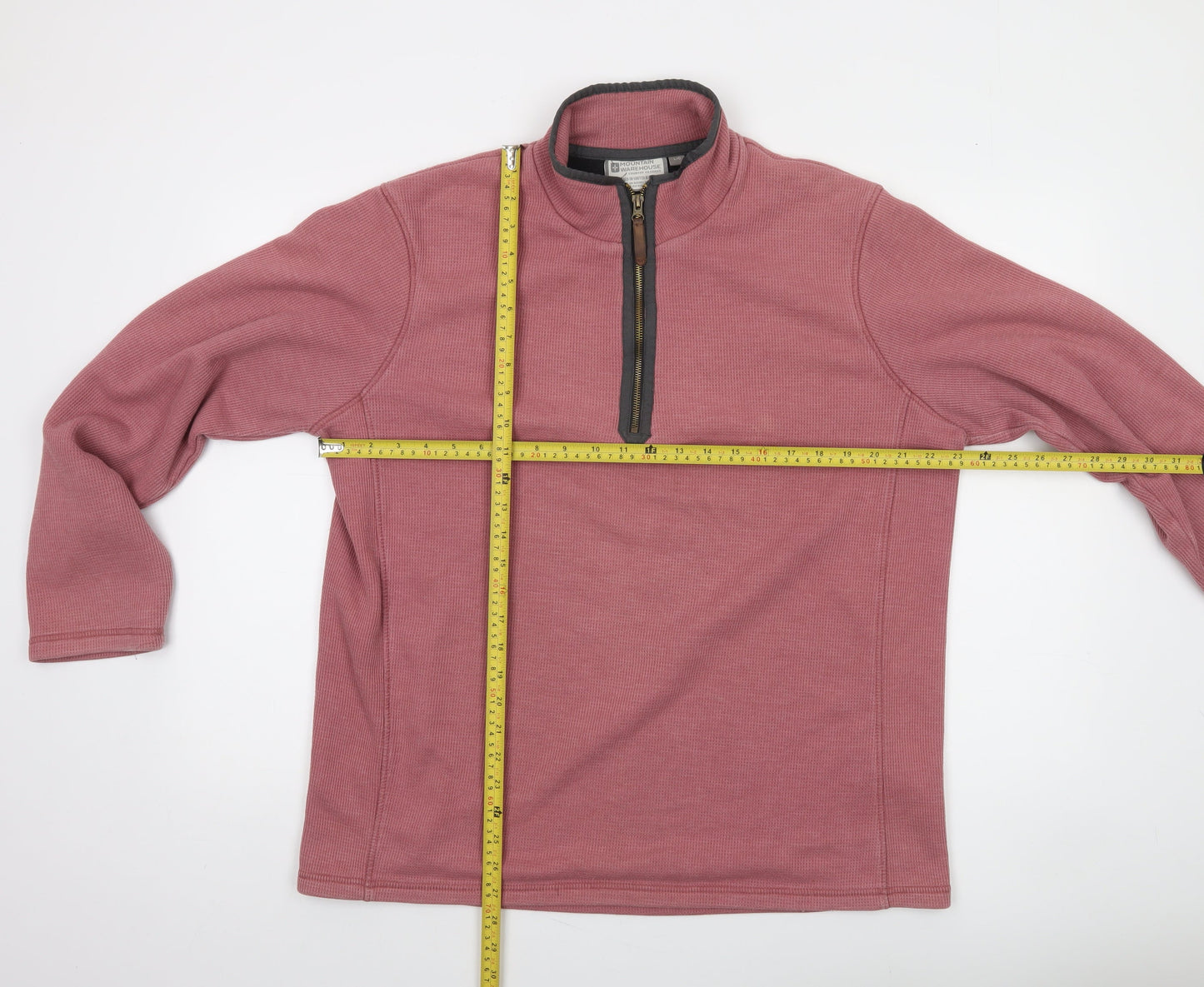 Mens UK Size L Mountain Warehouse Pink Henley Sweatshirt