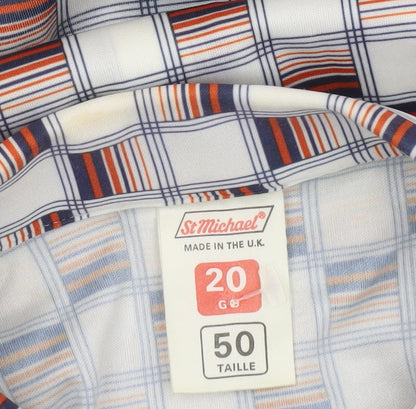 Marks and Spencer Women’s Multicoloured Checked Long Sleeve Button-Up Shirt Size 20