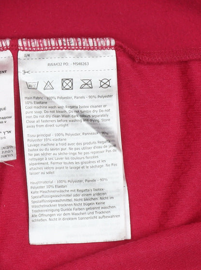 Regatta Great Outdoors Womens Red 1/4 Zip Pullover Fleece UK 14