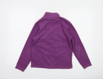 Regatta Girls Purple Fleece Full Zip Jacket 9-10 Years Outdoor Lightweight