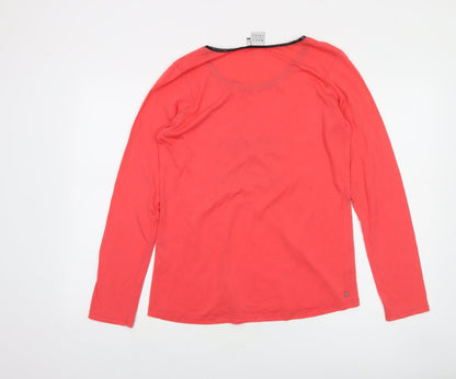 Miss Captain Trend Women's Red Long Sleeve Scoop Neck T-Shirt M