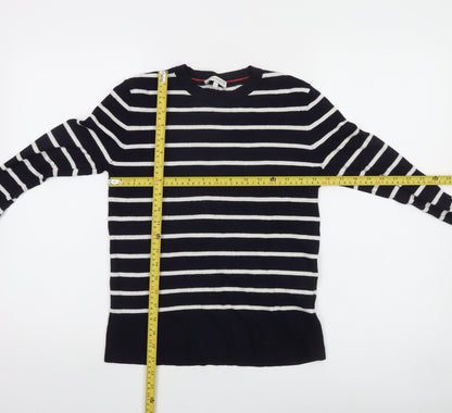 Warehouse Women’s Blue Striped Crew Neck Long Sleeve Pullover Jumper Size 12