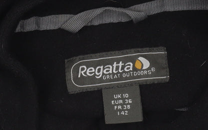 Regatta Women's Black Fleece Pullover Sweatshirt UK 10 1/4 Zip Outdoor