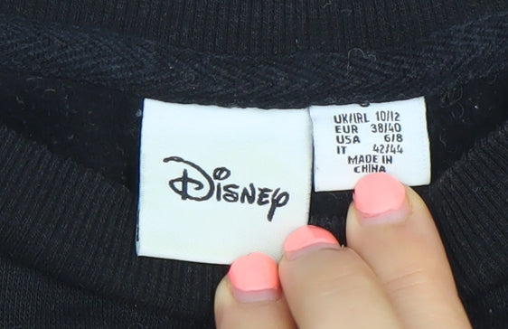 Disney Women Black Sweatshirt Size 10/12 Mickey Friends Original Buddies