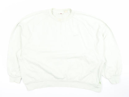 Womens UK Size L Levi's White Pullover Sweatshirt