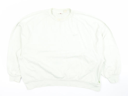 Womens UK Size L Levi's White Pullover Sweatshirt