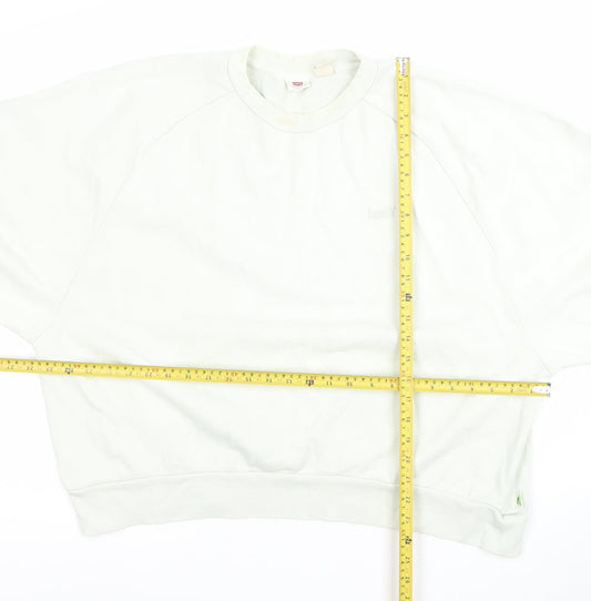 Womens UK Size L Levi's White Pullover Sweatshirt