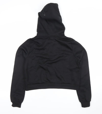 Slazenger Womens Black Cropped Zip Hooded Jacket Size 8