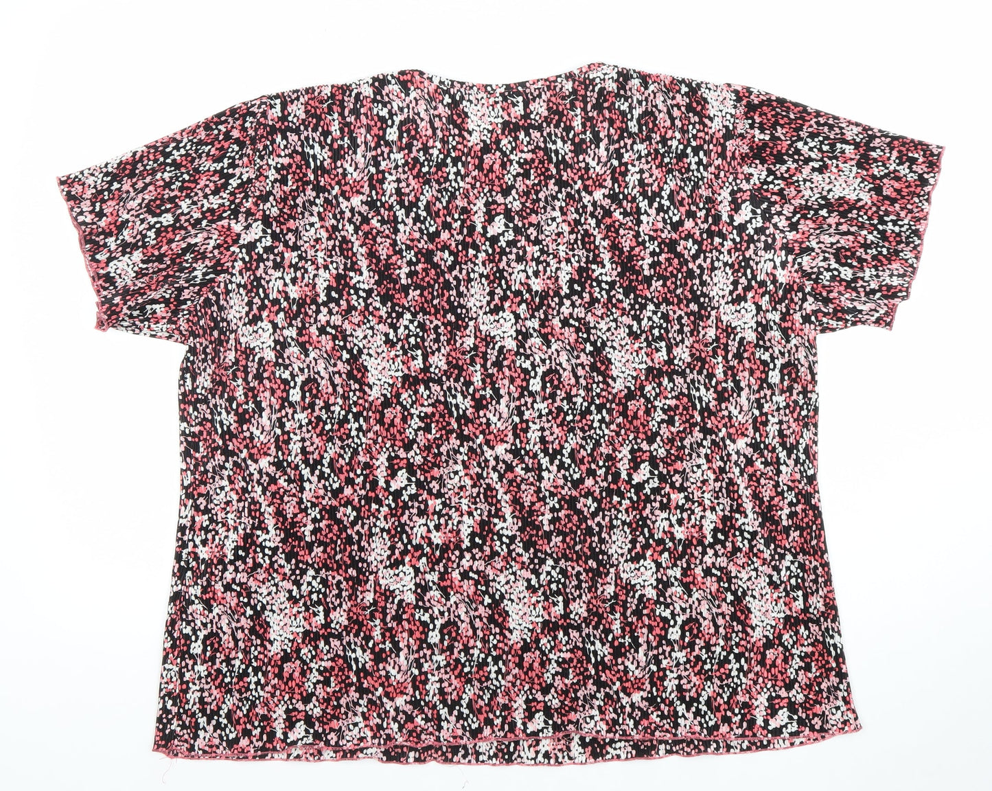 Bassini Womens Multicoloured Floral Short Sleeve Blouse Size 22