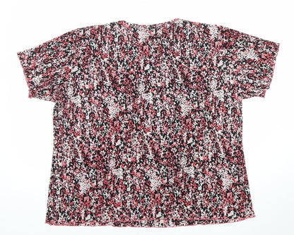 Bassini Womens Multicoloured Floral Short Sleeve Blouse Size 22