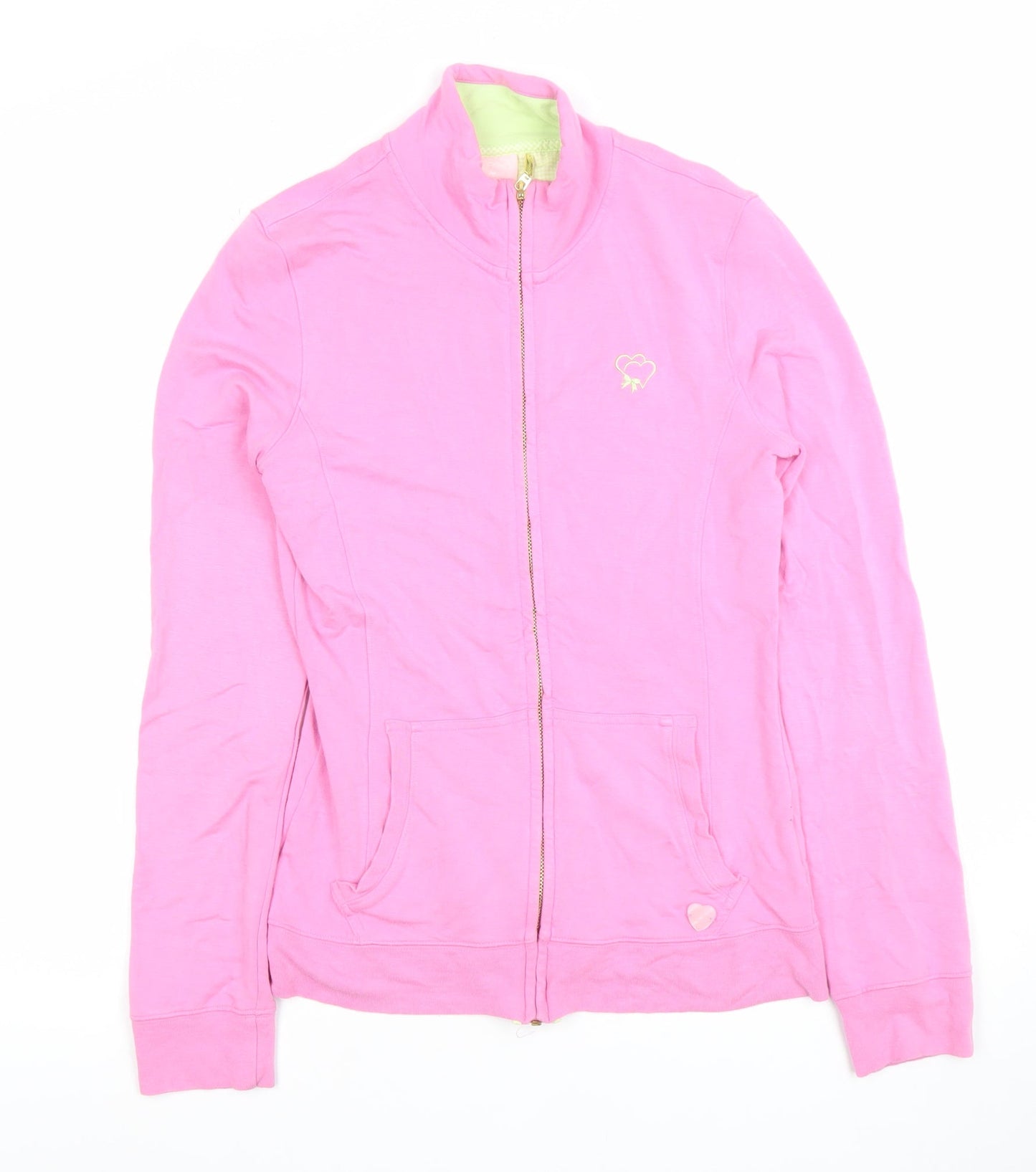 Pureco Espino Women Pink Full Zip Sweatshirt Size M Viscose Blend