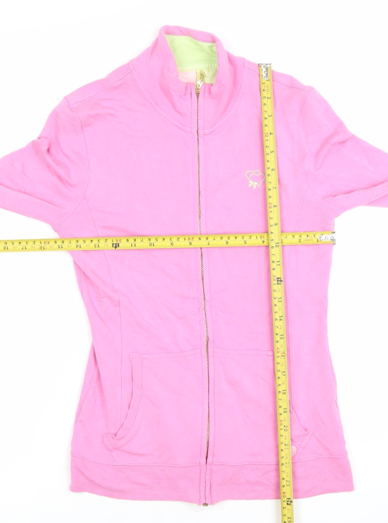 Pureco Espino Women Pink Full Zip Sweatshirt Size M Viscose Blend