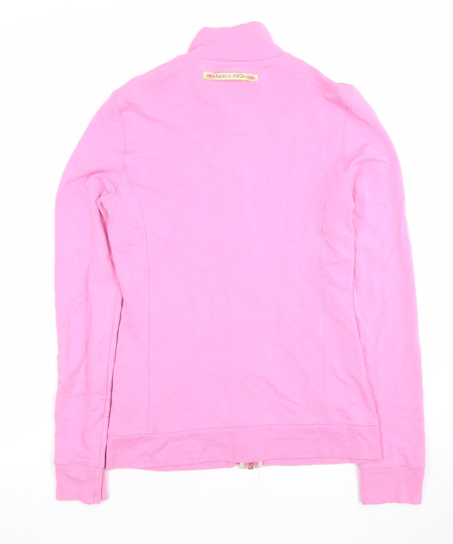Pureco Espino Women Pink Full Zip Sweatshirt Size M Viscose Blend