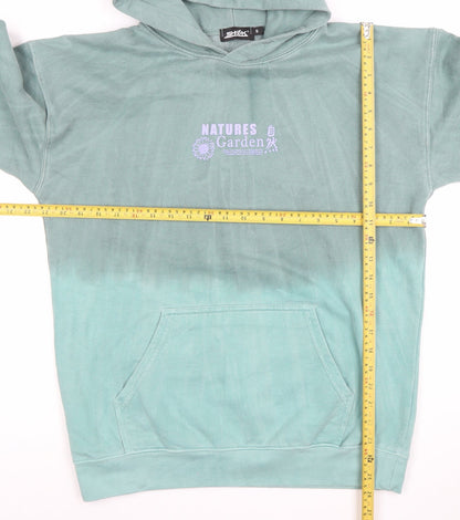 SHOK Men's Green Pullover Hoodie Small Nature Graphic Print