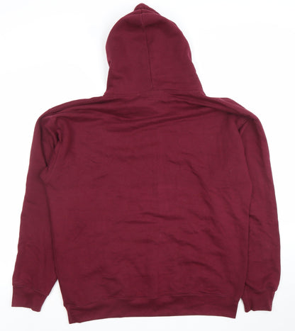 Club Classic Men's Red Pullover Hoodie L Eat Sleep Football Print
