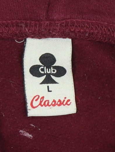Club Classic Men's Red Pullover Hoodie L Eat Sleep Football Print