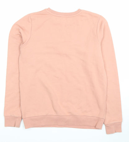 Warehouse Womens Pink Merci Crew Neck Pullover Sweatshirt Size S