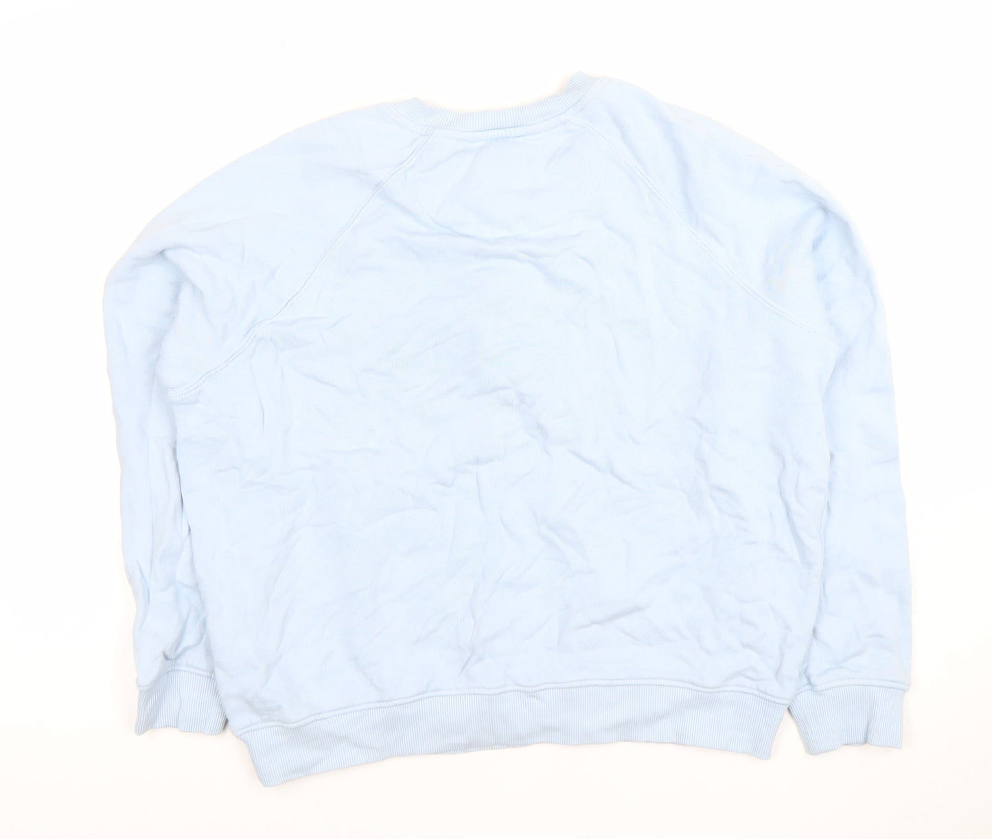 Crew Clothing Company Womens Blue Size 10 Henley Sweatshirt Cotton Blend