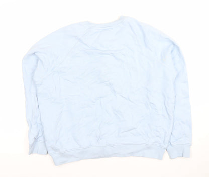 Crew Clothing Company Womens Blue Size 10 Henley Sweatshirt Cotton Blend