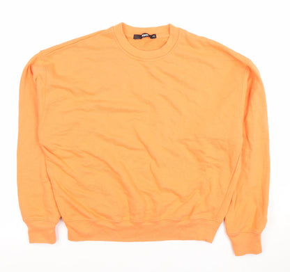 Bik Bok Women’s Orange XS Pullover Sweatshirt Cotton Crew Neck