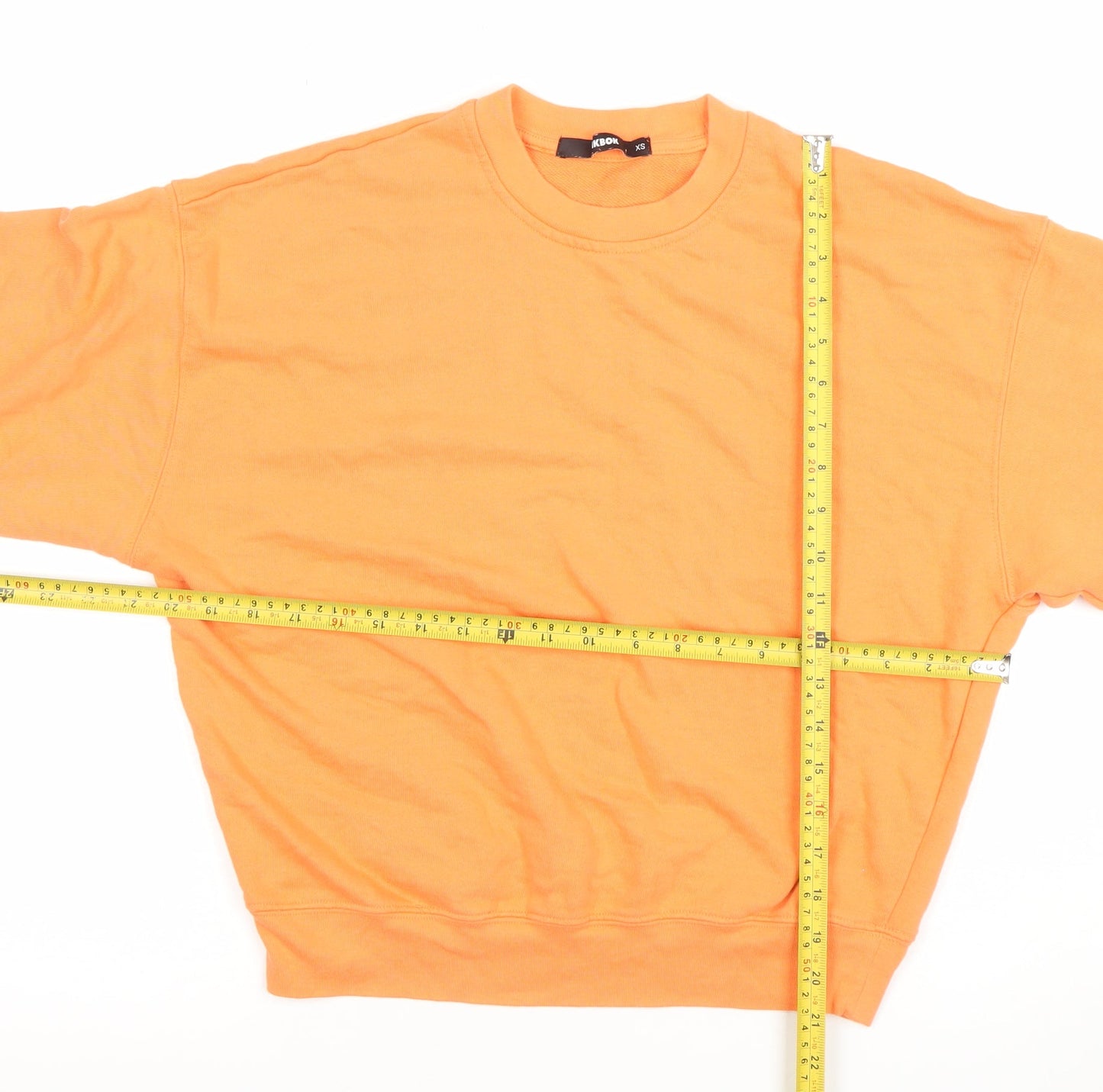 Bik Bok Women’s Orange XS Pullover Sweatshirt Cotton Crew Neck
