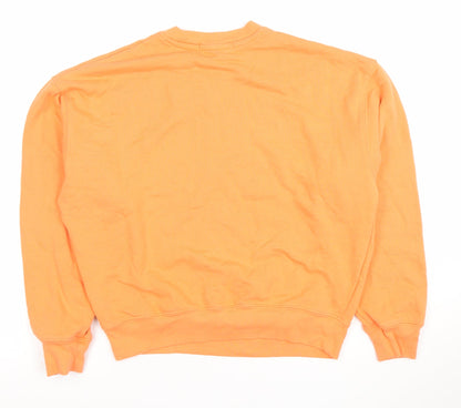 Bik Bok Women’s Orange XS Pullover Sweatshirt Cotton Crew Neck