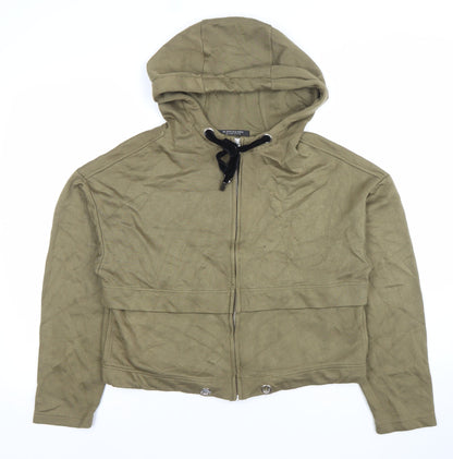 Scotch & Soda Women’s Khaki Full Zip Hoodie XS Cotton Blend