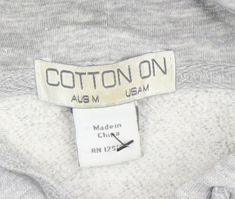 Cotton On Women's Grey Graphic Print Pullover Hoodie Size M