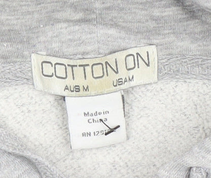 Cotton On Women's Grey Graphic Print Pullover Hoodie Size M