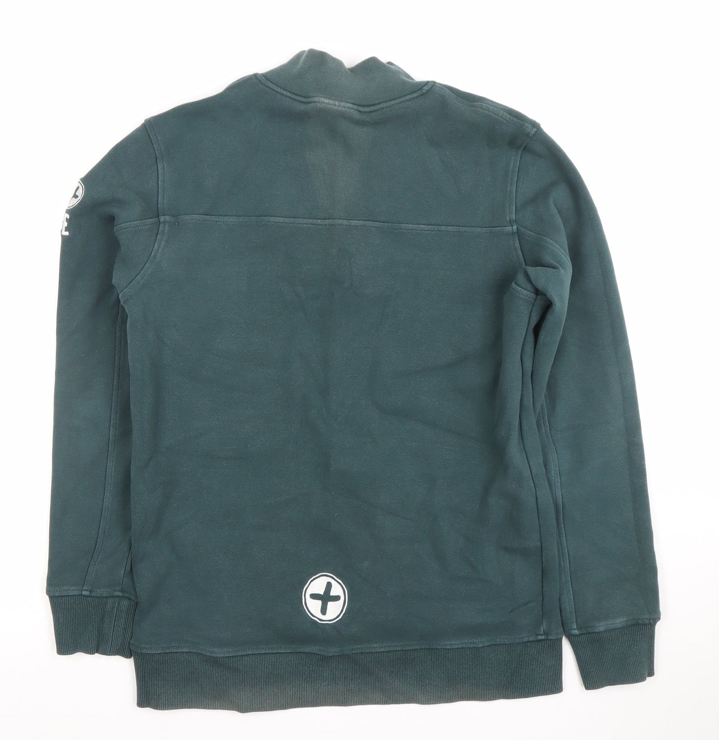 Gym+Coffee Men's Green 1/2 Zip Fleece Sweatshirt Size S Regular Fit