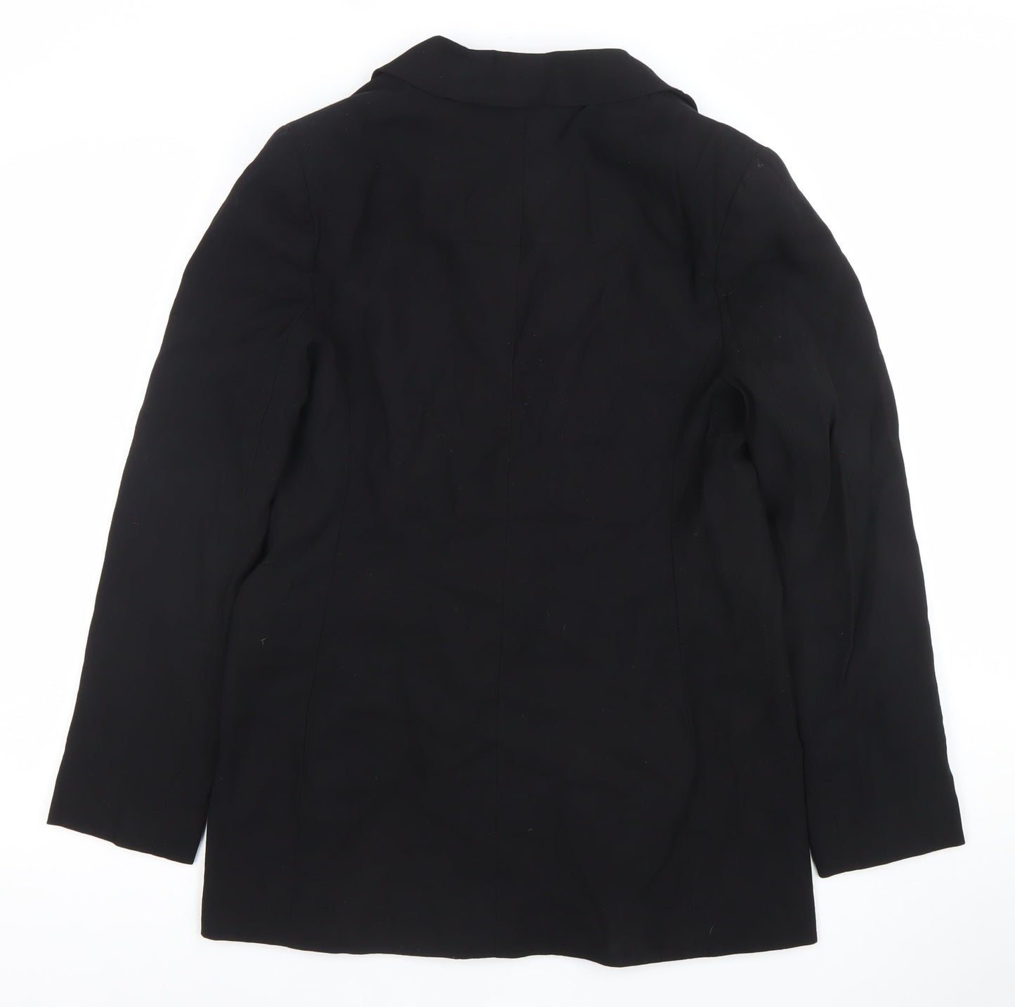Topshop Womens Black Double-Breasted Blazer Jacket UK 10