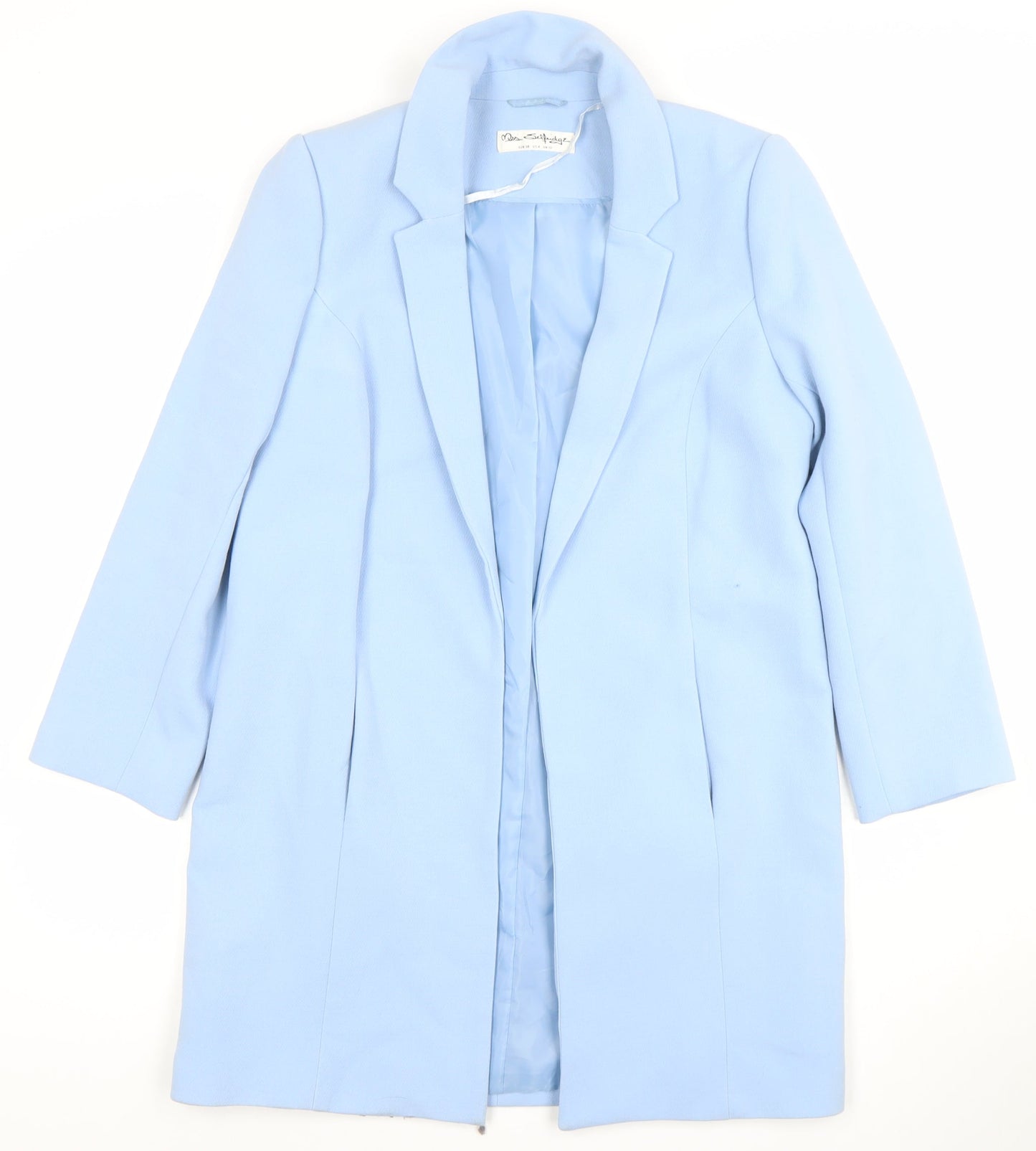 Womens UK Size 10 Miss Selfridge Blue Basic Jacket