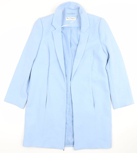 Miss Selfridge Women Blue Size 10 Mid-Length Blazer Jacket