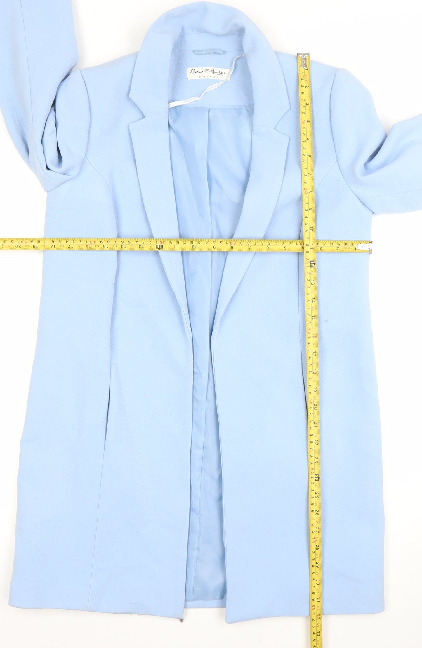 Womens UK Size 10 Miss Selfridge Blue Basic Jacket