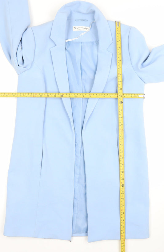Miss Selfridge Women Blue Size 10 Mid-Length Blazer Jacket