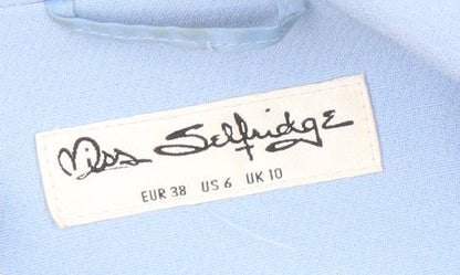Womens UK Size 10 Miss Selfridge Blue Basic Jacket