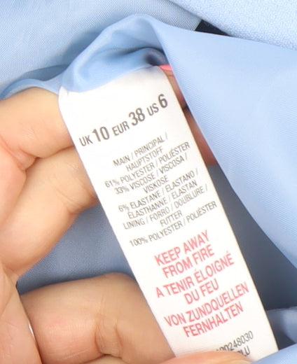 Womens UK Size 10 Miss Selfridge Blue Basic Jacket
